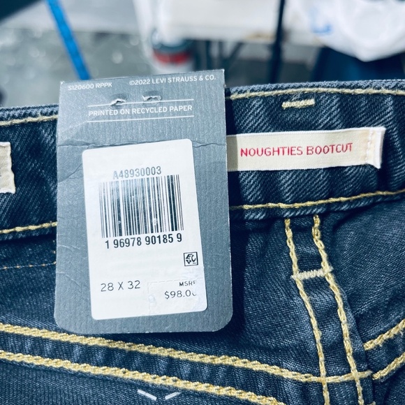 Levi’s Jeans Size 28x32 Women’s noughties Bootcut Distress A Low Rise Blue New - Picture 13 of 16